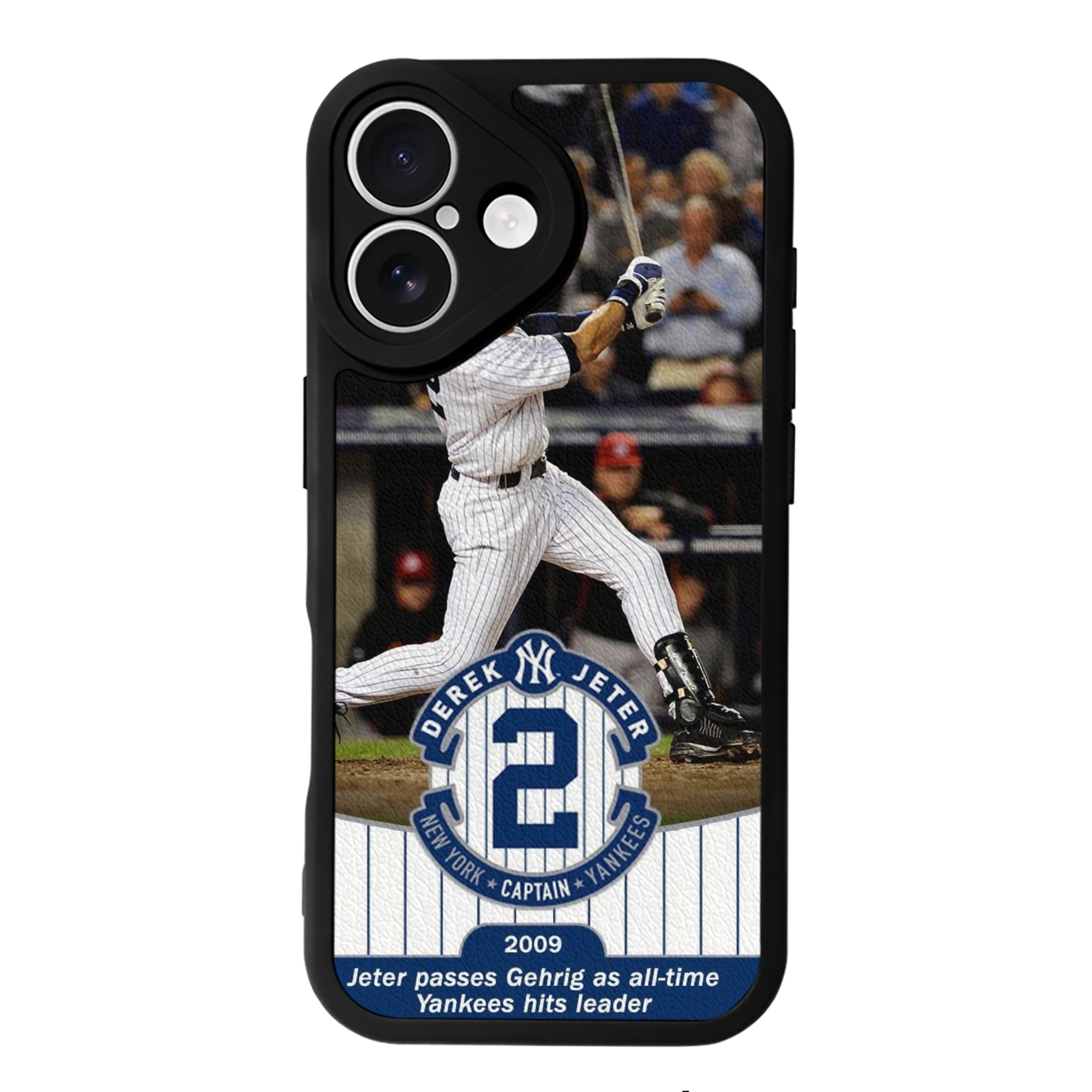 Derek Jeter 88 IPhone 16 Silicone Leather Case – UV Print, Lambskin Texture – Perfect Fit, Wireless Charging Compatible, Scratch Resistant, Precise Cutouts – Stylish Protection For IPhone 16